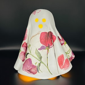 Halloween Deko Geist, Gespenst Teelicht, Gespenst Figur, Geist Figur, Halloween Deko, Leuchtgespenst, Sammlerstück, niedliches Gespenst