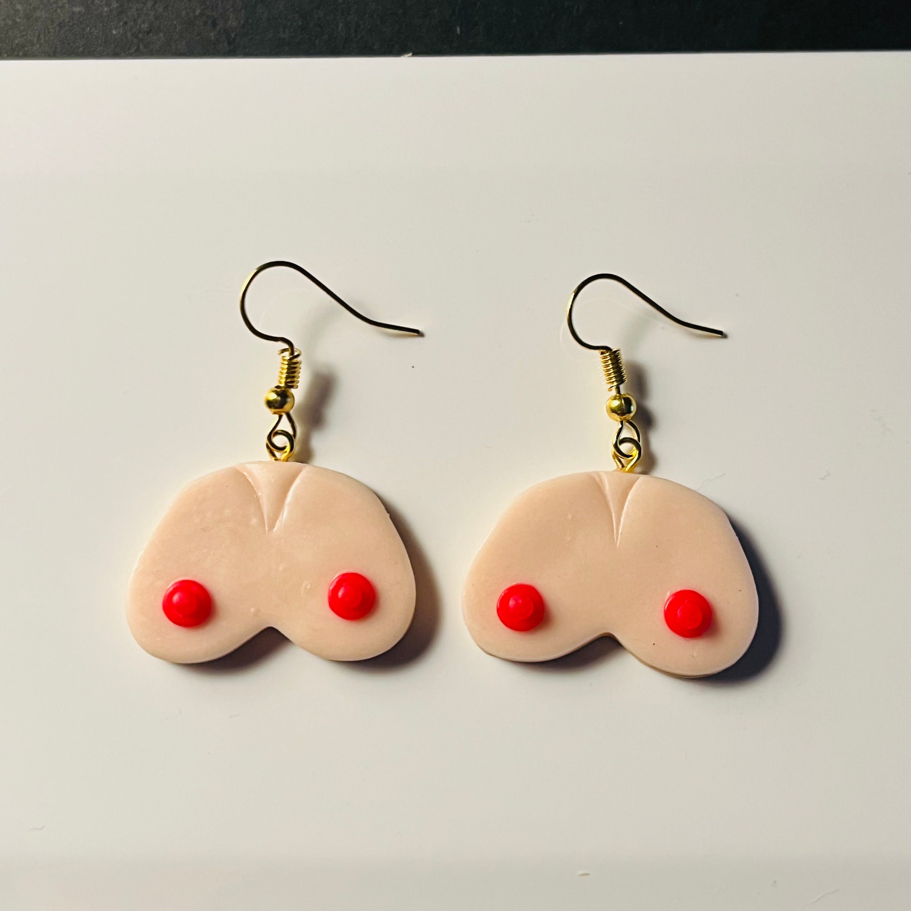 Boobs Earrings Polymer Clay Earrings Food Earrings Feminist