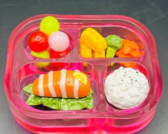 Handgemachte Bento Box Kühlschrankmagnet: Polymer Clay Japanisches Essen