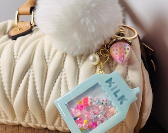 Kawaii Milchtüte Schüttler Taschenanhänger