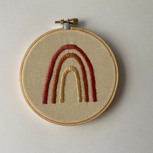 Small Rainbow Embroidery Hoop Art