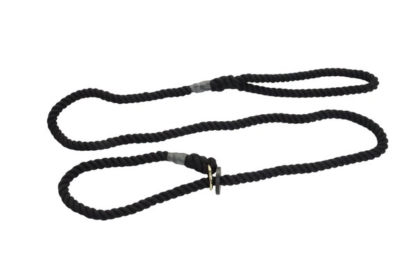 Laisse coulissante en coton Laisse coulissante corde souple pour chiens  Épissée à la main Corde noire, vert olive, bleue 12 mm Fabriquée à la main  en Angleterre -  France