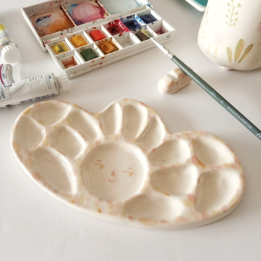 Ceramic Watercolor Paint Palette  Unique Paint Palette — Hoppe Shoppe