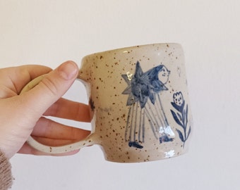 Unique hand-painted artisanal mug