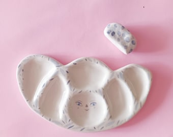 Handmade Ceramic Palette | Gift for Artists and Designers