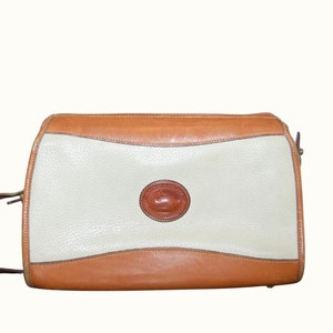 Vintage Dooney and Bourke Classic Zip Top Crossbody Purse Bag in Bone