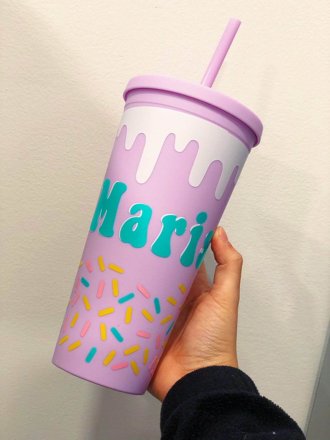 Ice Cream Drip Tumbler Sprinkles Tumbler Custom Ice Cream Etsy