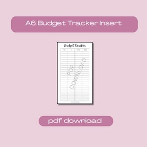Spending/Budget Tracker | A6 Bargeld Umschlag Einleger pdf | Digitaler Download