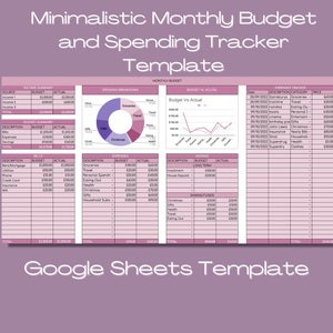 Eenvoudig te gebruiken automatische tracker voor minimalistisch budget en uitgaven met Google Spreadsheets-sjabloon voor zinkende fondsen