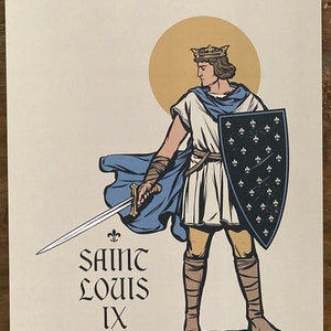 Saint Louis IX, King of France 8.5" x 11" Large Print