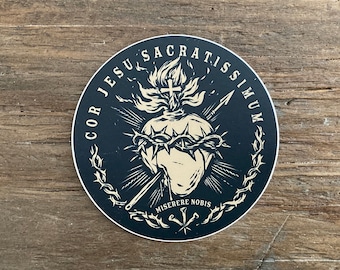 3" Cor Jesu Sacratissimum Vinyl Sticker
