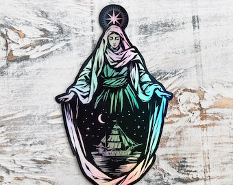 4&quot; Stella Maris Vinyl Holographic Sticker