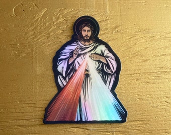3" Divine Mercy Holographic Sticker
