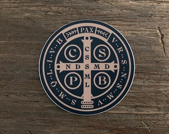 3" Saint Benedict Medal Vinyl Sticker