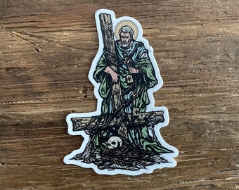 4" Saint Peter Quo Vadis? Vinyl Sticker