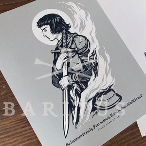 St. Joan of Arc Go Forward Bravely 8.5" x 11" Large Print