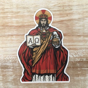 Large 4" Ave Christus Rex Sticker