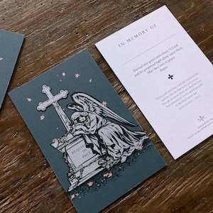 Personalized Memorial 4x6 Ultra Thick Holy Card