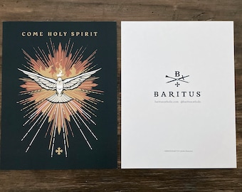 Ven Espíritu Santo, impresión grande de 8,5" x 11"