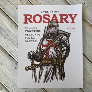 Rosary Crusader 8.5&quot; x 11&quot;  Print