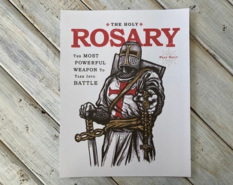 Rosary Crusader 8.5&quot; x 11&quot;  Print