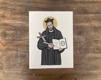 Saint Ignatius of Loyola 8.5" x 11" Large Print
