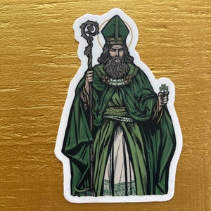 3" Saint Patrick Vinyl Sticker