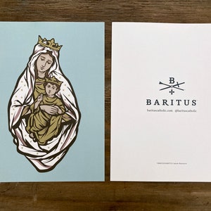 The Blessed Mother and Christ Child 8.5" x 11" Large Print