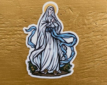 Our Lady of Lourdes  3" Vinyl Sticker