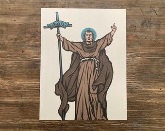 Saint Junipero Serra 8.5" x 11" Large Print