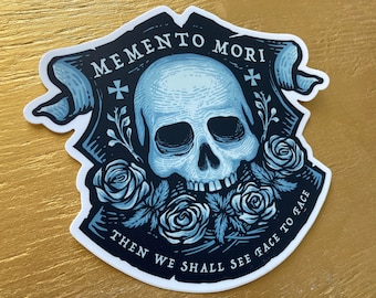 Adesivo de vinil Memento Mori de 4 polegadas
