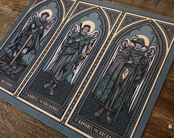 Archangels Michael, Gabriel & Raphael 8.5" x 11" Print