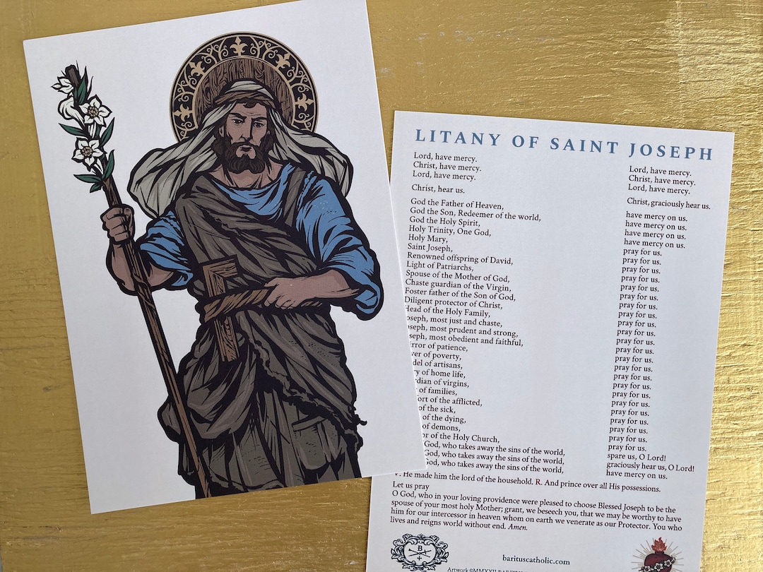 The Litany of Saint Joseph 5x7 Prayer Print - Etsy