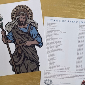 The Litany of Saint Joseph 5x7 Prayer Print