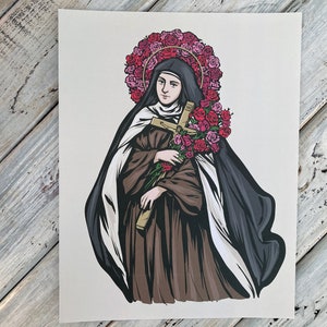 Saint Thérèse of Lisieux, The Little Flower 8.5" x 11" Large Print