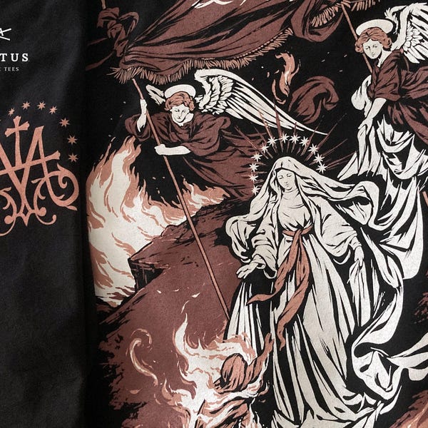 Blessed Mother of the Souls in Purgatory Adult Unisex Tee