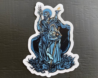 Large 4" Saint Joseph Terror of Demons Sticker