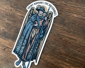 5" Saint Raphael the Archangel Vinyl Sticker