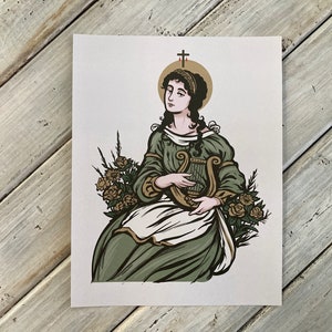 Saint Cecilia 8.5" x 11" Large Print