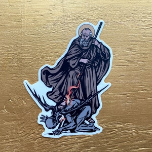 4" Saint Benedict of Nursia Vinyl Sticker
