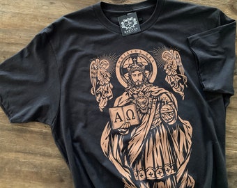 Adult Christ the King Graphite Black Graphic Tee