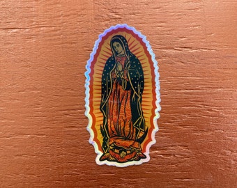 3" Holographic Our Lady of Guadalupe Sticker