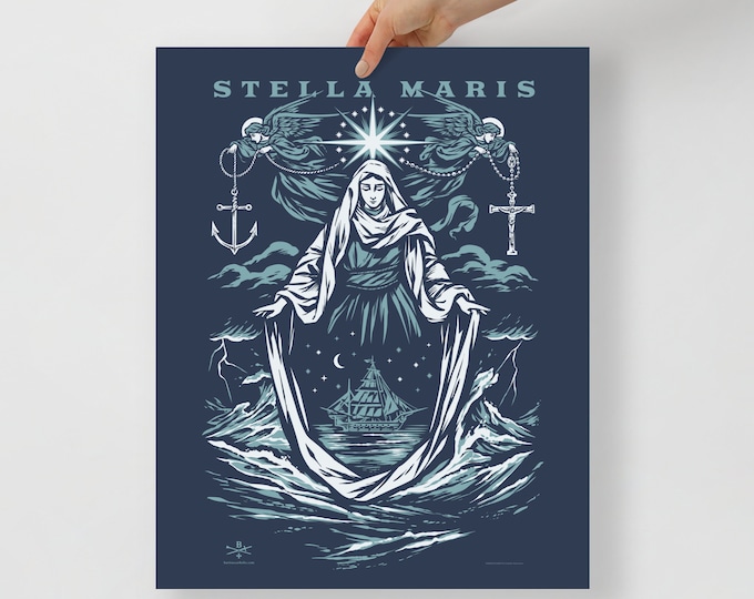 Our Lady Star of the Sea Art Print Catholic Art Virgin Mary - Etsy Canada