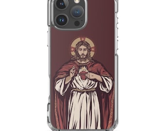 Sacred Heart of Jesus Clear Case fits iPhone Devices