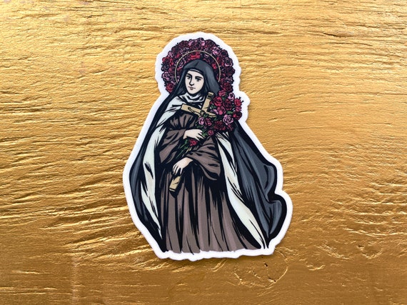 3" Saint Thérèse of Lisieux, The Little Flower Vinyl Sticker