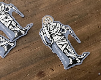 7,5 cm vinylklistermärke med texten "Come Forth"