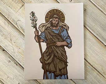 Saint Joseph the Worker 8.5" x 11" Large Print