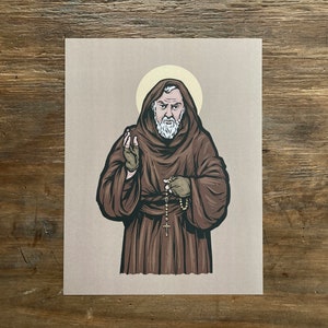 Saint Padre Pio 8,5 x 11 gros caractères image 1