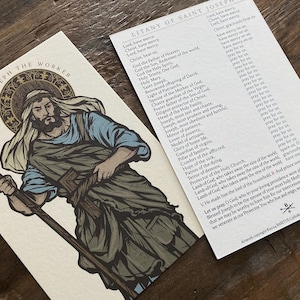 Litanie van Sint-Jozef 4 x 6 inch Heilige kaart