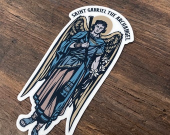 Pegatina de vinilo de 5" de San Gabriel Arcángel